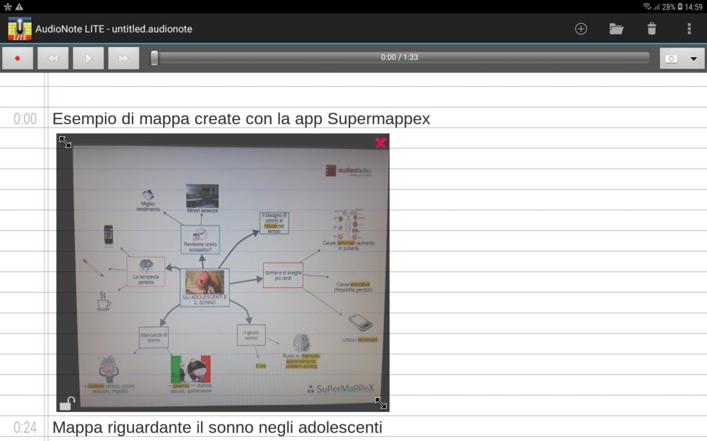 Come prendere appunti con la app Audio Note